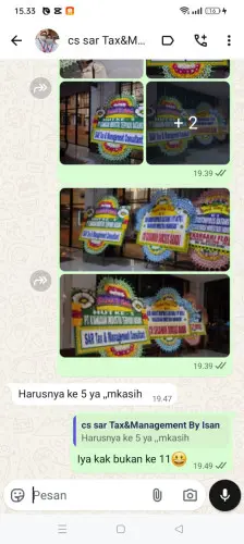 Testimonial Papan Bunga
