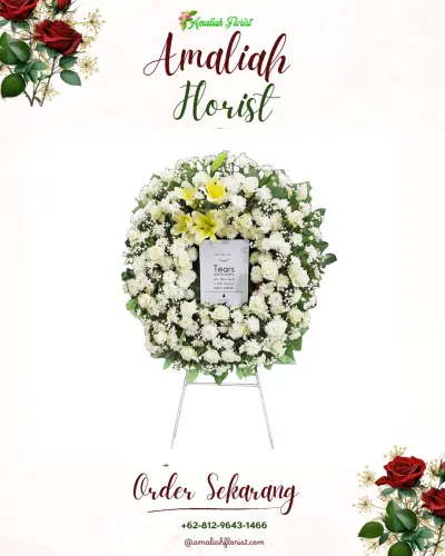 Krans Bunga Duka Cita di Sedong